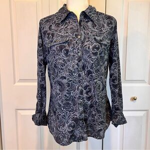 🍋 Croft & Barrow Long Sleeve Button Down Cotton Shirt - Medium